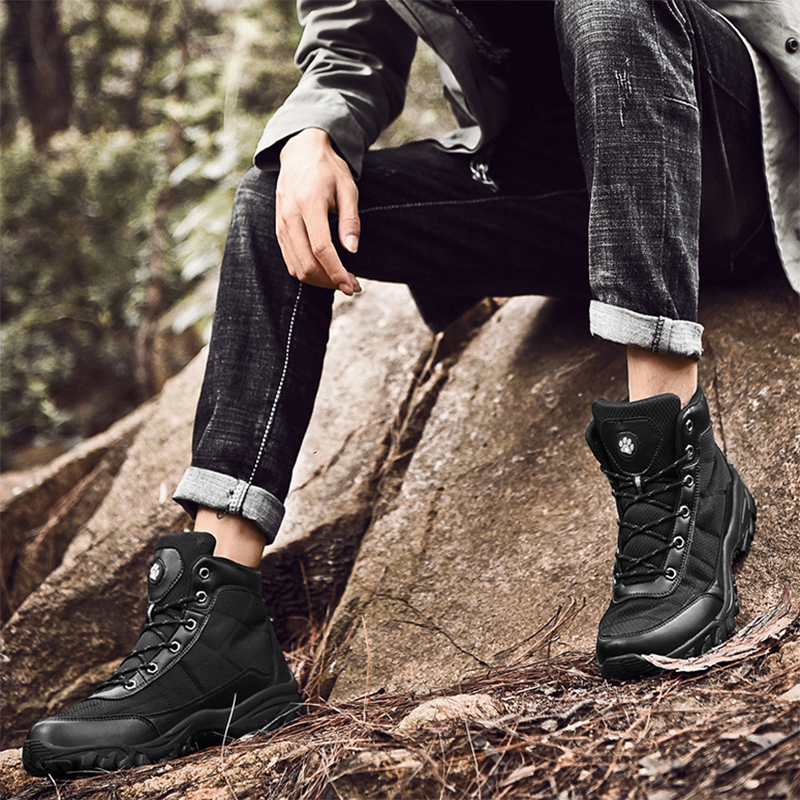 Trend Mannelijke Sneeuw Pluche Warme Mannen Keep Warm Bont Botas Classic Outdoor Wandelen Sneaker Enkel Winter Grote Maat 48 Schoeisel