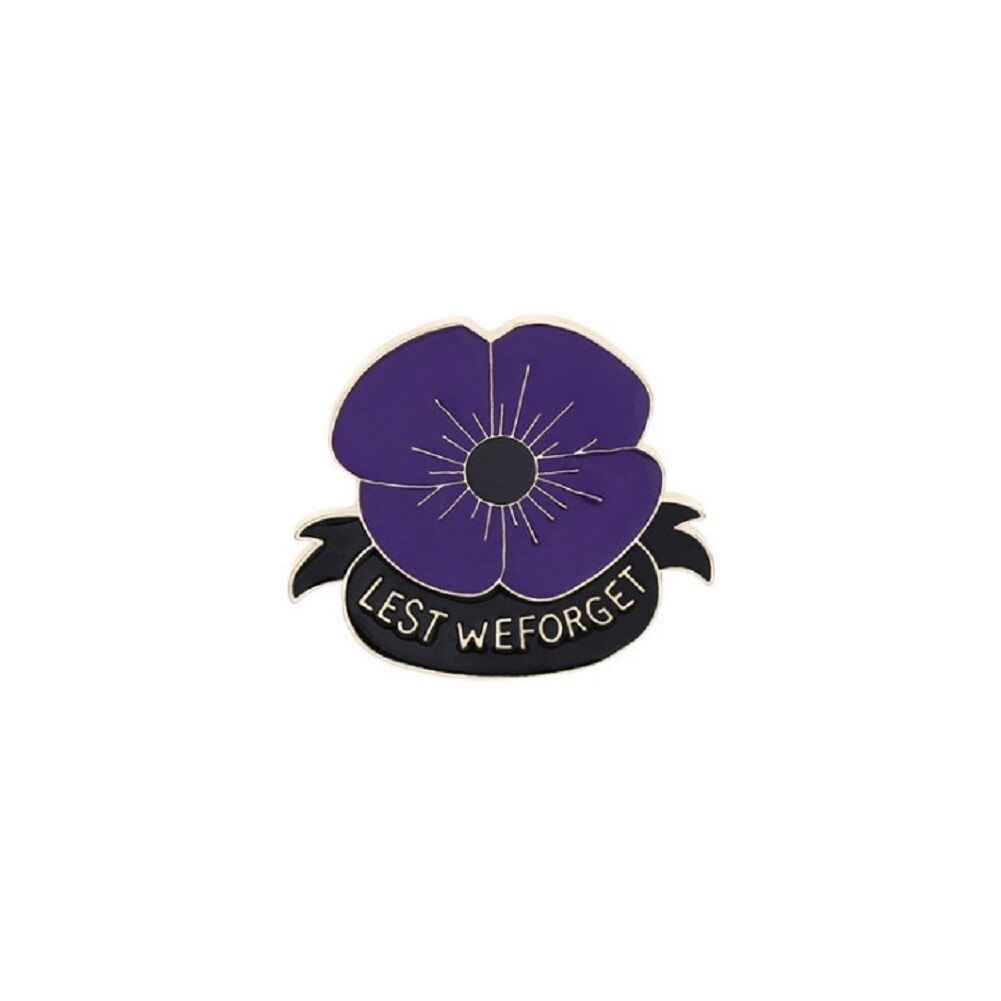 Lest We Forget Pins Beautiful Poppy Brooch Pin Memorial Day For Women and Ladies Decoration: Purple