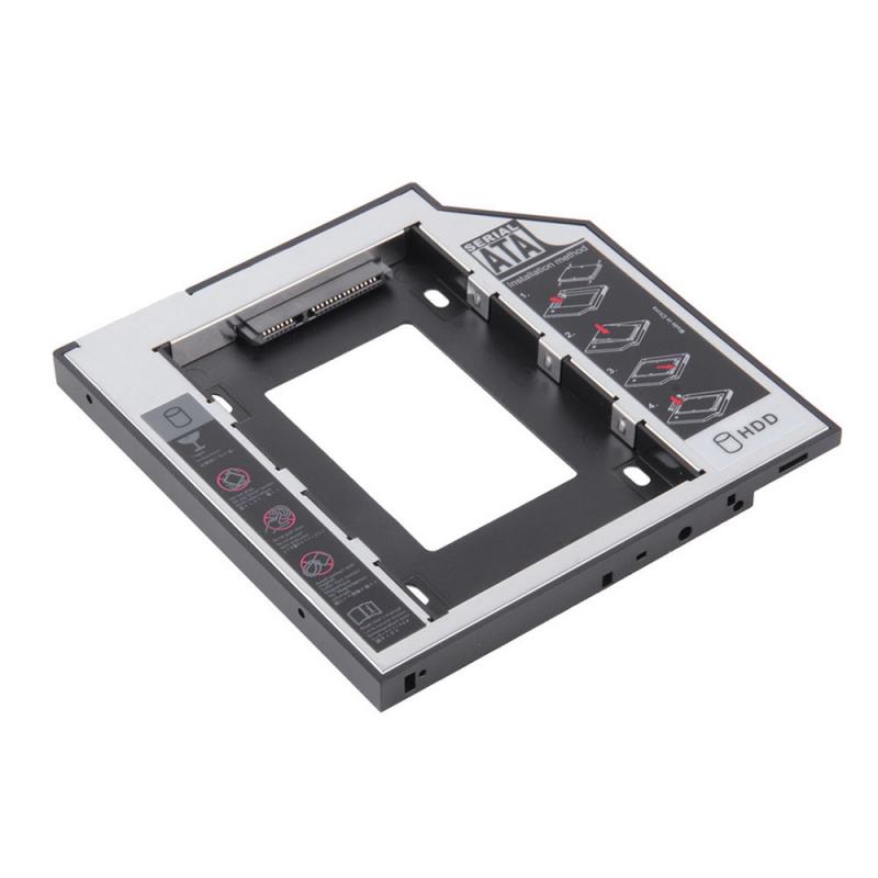 universel 2nd HDD Caddy 12.7mm pour 2.5 "2 to SATA 3.0 boîtier SSD boîtier de disque dur boîtier + LED pour ordinateur portable CD DV Optibay