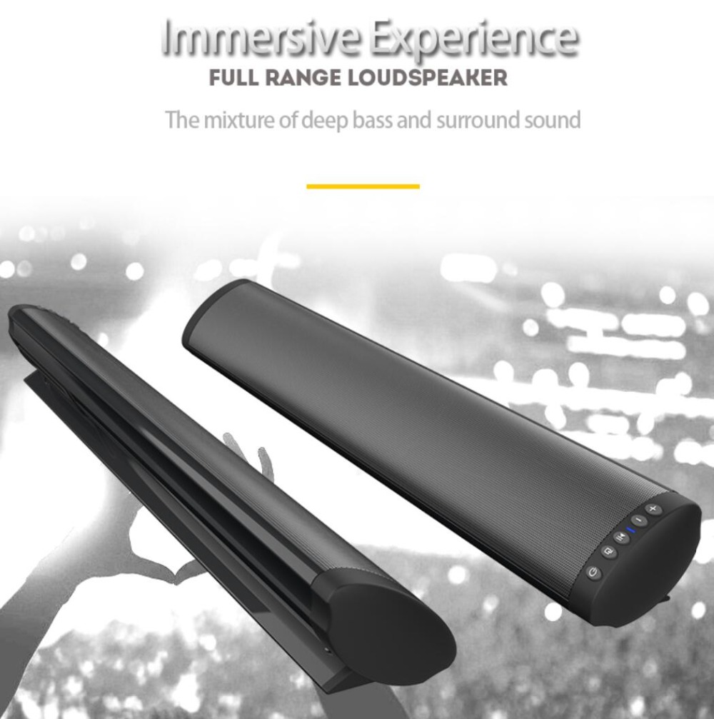 Sound Bars for TV, Strong Bass Wired and Wireless Bluetooth 5.0 Audio Speakers for TV with Optical Cable/RCA/AUX/Remote Control