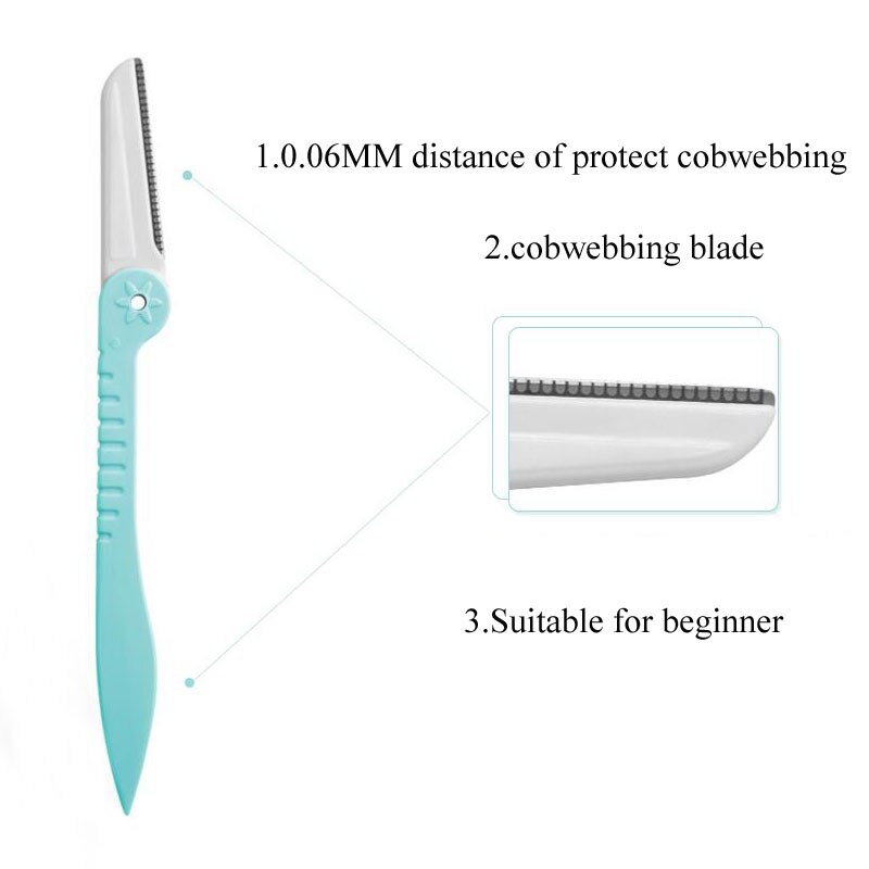 3pcs/lot Eyebrow Trimmer Portable Eyebrow Razor Shaver Eye Brow Shaper Shaping Stainless Steel Blades Beauty Makeup Tools