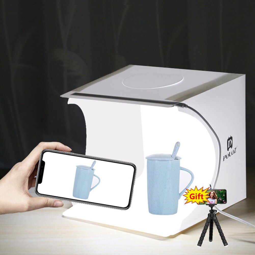 Folding Lightbox Photography Photo Studio Foldable easy to carry Softbox LED Light Photo Background Kit for Digital Camera