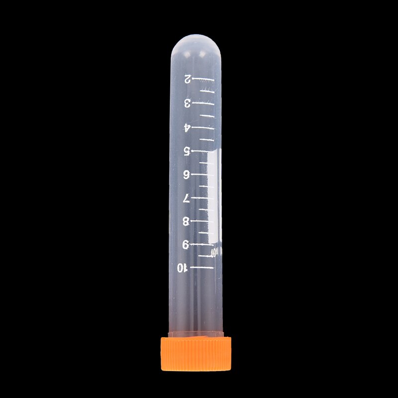 10pcs 2ml 10ml Centrifuge Tube Volume Plastic Bottles with Round cap Transparent container Graduation