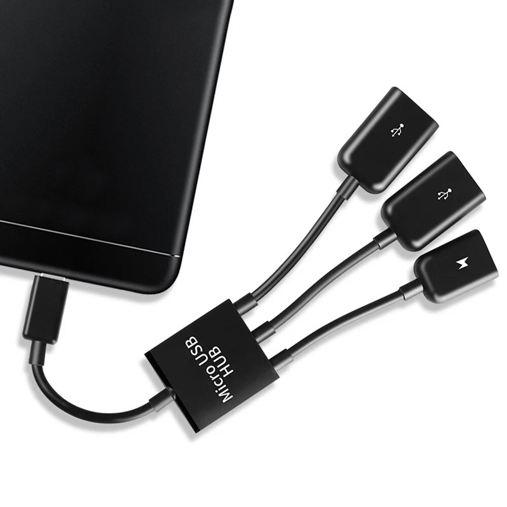 3 In1 Micro OTG USB Port Game Mouse Keyboard Adapter Cable For Android Tablet Portable OTG USB Adapter Cable: Default Title