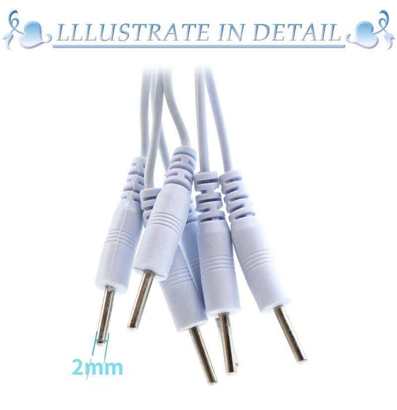 3.5Mm 4 /2 Pins Elektrode Kabel Elektrotherapie Elektrodestroomdraden Voor Acupunctuur Spierstimulator Therapie Massager