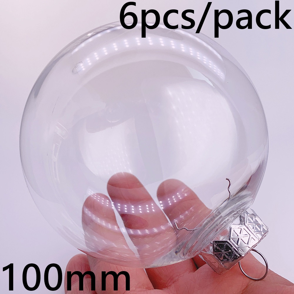 6 Stuks X Diy Shatterproof Transparant Huis Kerstversiering Kerstbal Ornament 115*60Mm Plastic Diamant: plum