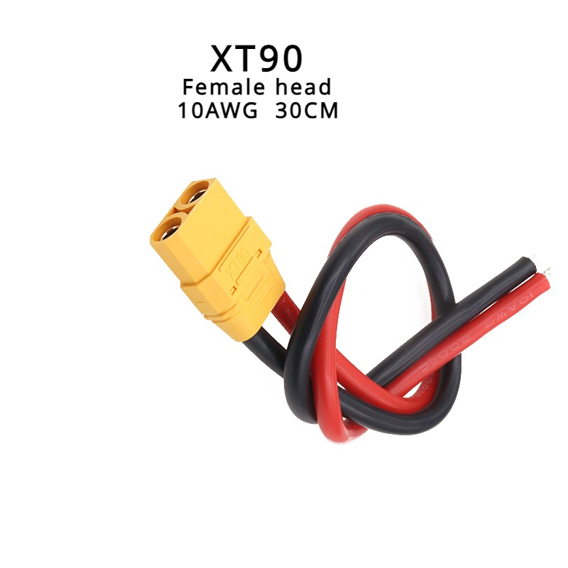 1/5 stk./parti 10/20/30cm uav ledningsnettilbehør,  xt90 han- og hunstik med 10 awg silikone fleksibelt ledningsstik: Brun / Under 5 stk