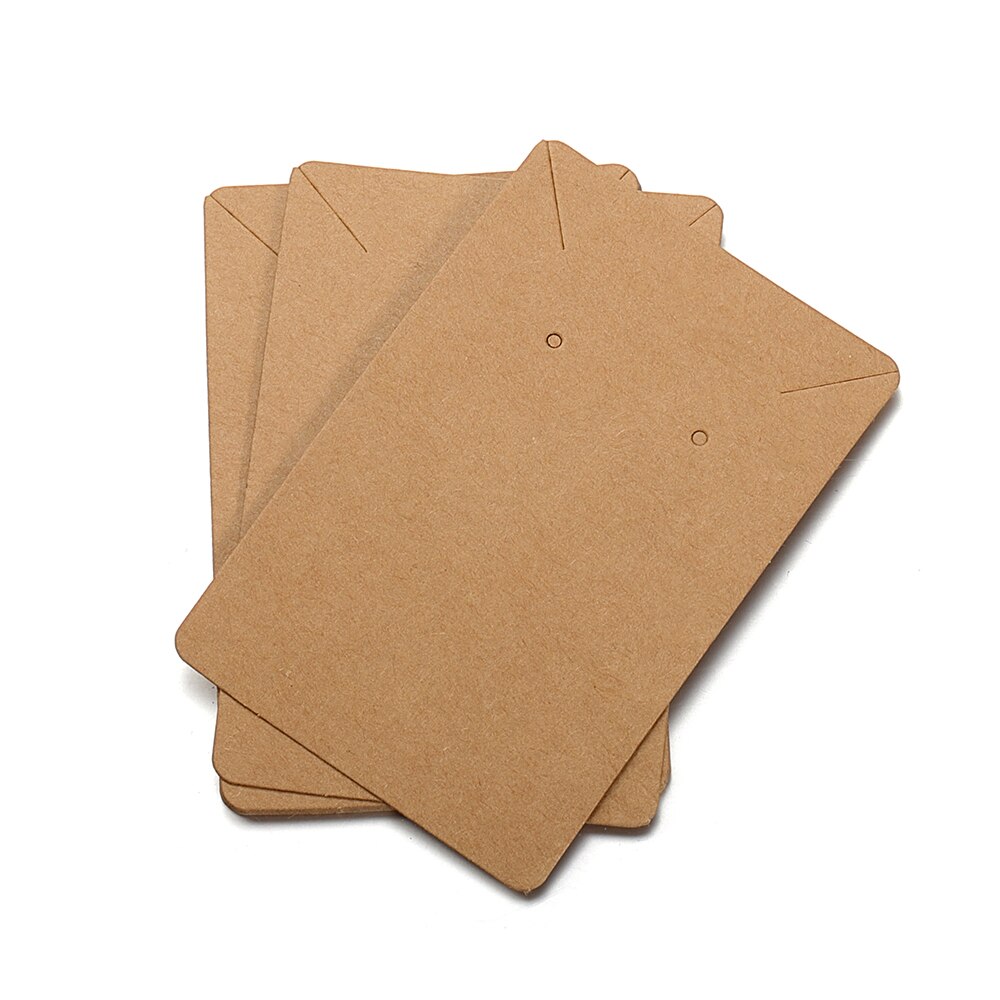 50 sztuk/partia 5x5cm 6x9cm Kraft Paper Card kolczyki naszyjniki karty do pakowania biżuterii karton wiszące cena Tag karty: 6X9cm Kraft color
