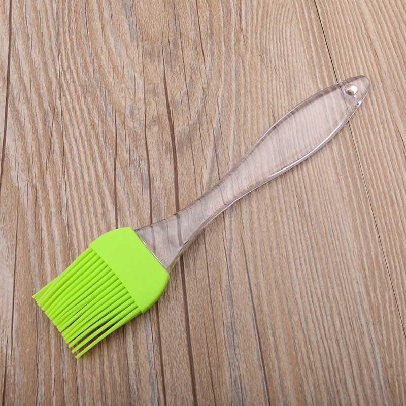 Brosse à Gel de silice haute température, outil de cuisson pour Barbecue, pâtisserie BBQ, badigeonner à l'huile en Silicone, manche en PP, outil de cuisine: large green