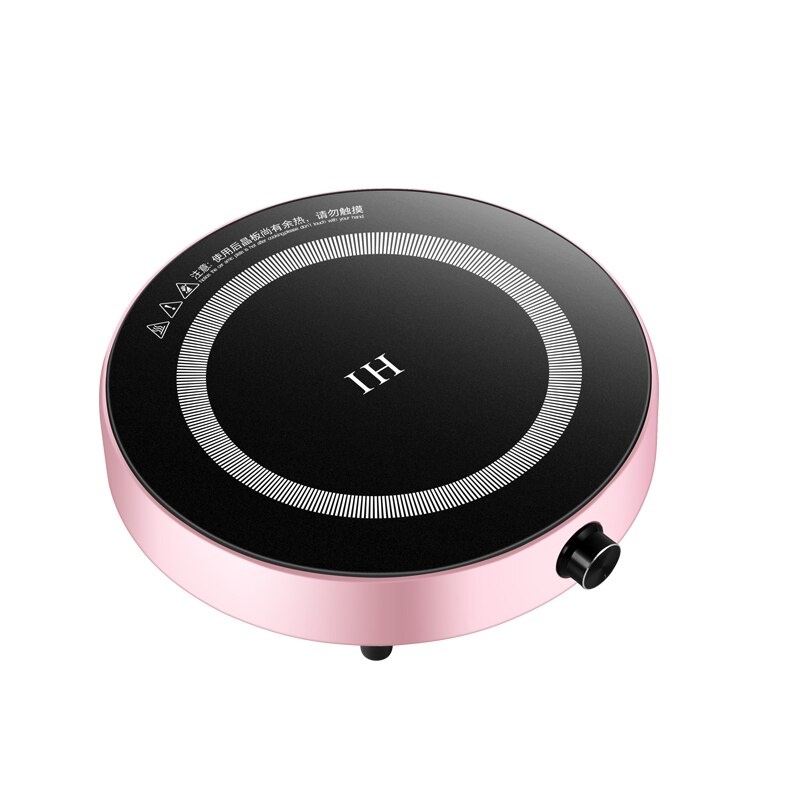 Mini Round induction cooker household multifunctional dormitory pot mini cooking integrated energy saving induction cooker: Pink