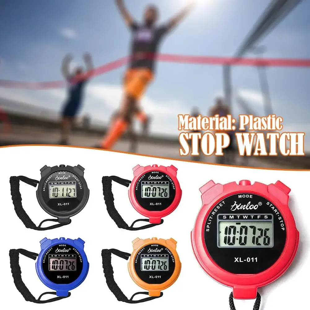 Cronómetro deportivo de mano multifuncional, pantalla Digital, contador de temporizador de Fitness