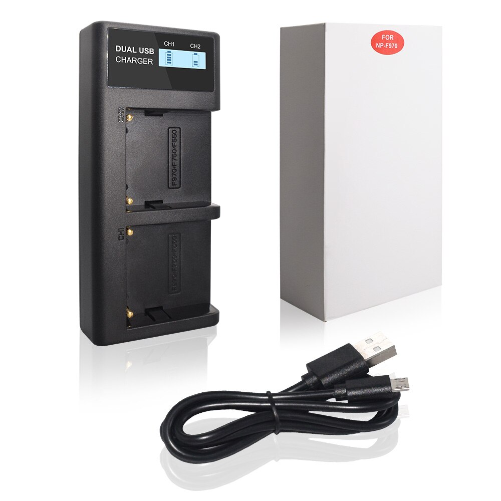 PALO NP-F960 NP-F970 NPF960 NPF970 Chargeur de Batterie D&#39;AFFICHAGE à CRISTAUX LIQUIDES pour SONY F960 F970 F930 F950 F770 F570 CCD-SC55 NP-F550 NP-F770 NP-F750