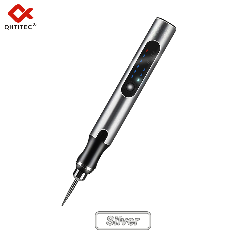 Draadloze/bedrade elektrische mini-boormachine met twee standen, graveerpen, slijpmachine, elektrische micro-rotatiegereedschappen: Zwart