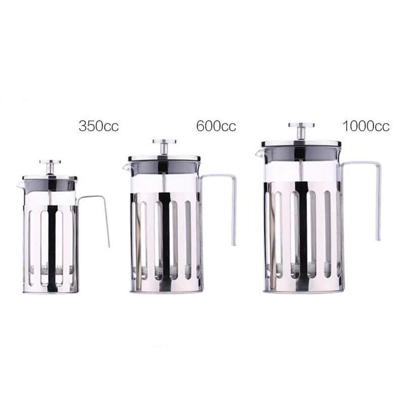 Stainless Steel French Press Coffee Espresso Maker Coffee Kettle Pot Barista Tools Coffe and Tea Brewer Pot Teapot