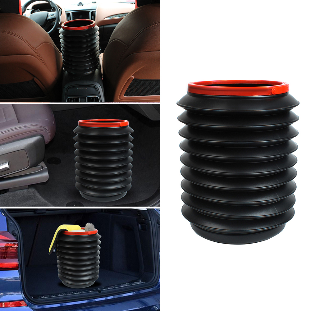 4L Car Folding Trash Cans Portable Collapsible Water Storage Buckets Garbage Container for Auto Outdoor Fishing Camping NO Lid
