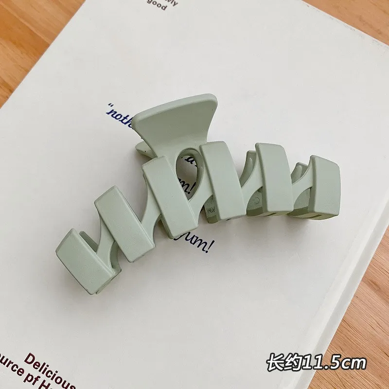 butikk, overdimensjonerte akrylhårklo krabbehårspenner i massiv plast til kvinner, butikk haihårspenner, hårtilbehør til jenter: Brun