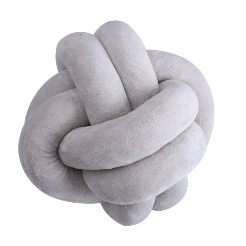 Almohadas decorativas para el hogar, cojín nórdico innovador hecho a mano con nudo, almohada para bebé, cojines sencillos para coche 26