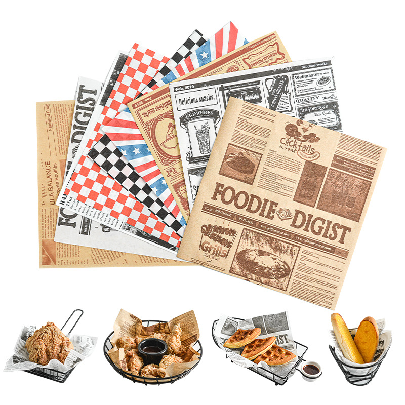 Papel absorbente de aceite antiadherente para alimentos, envolturas de grado alimenticio para pan, hamburguesa, patatas fritas, herramienta de cocina para hornear, 200 piezas