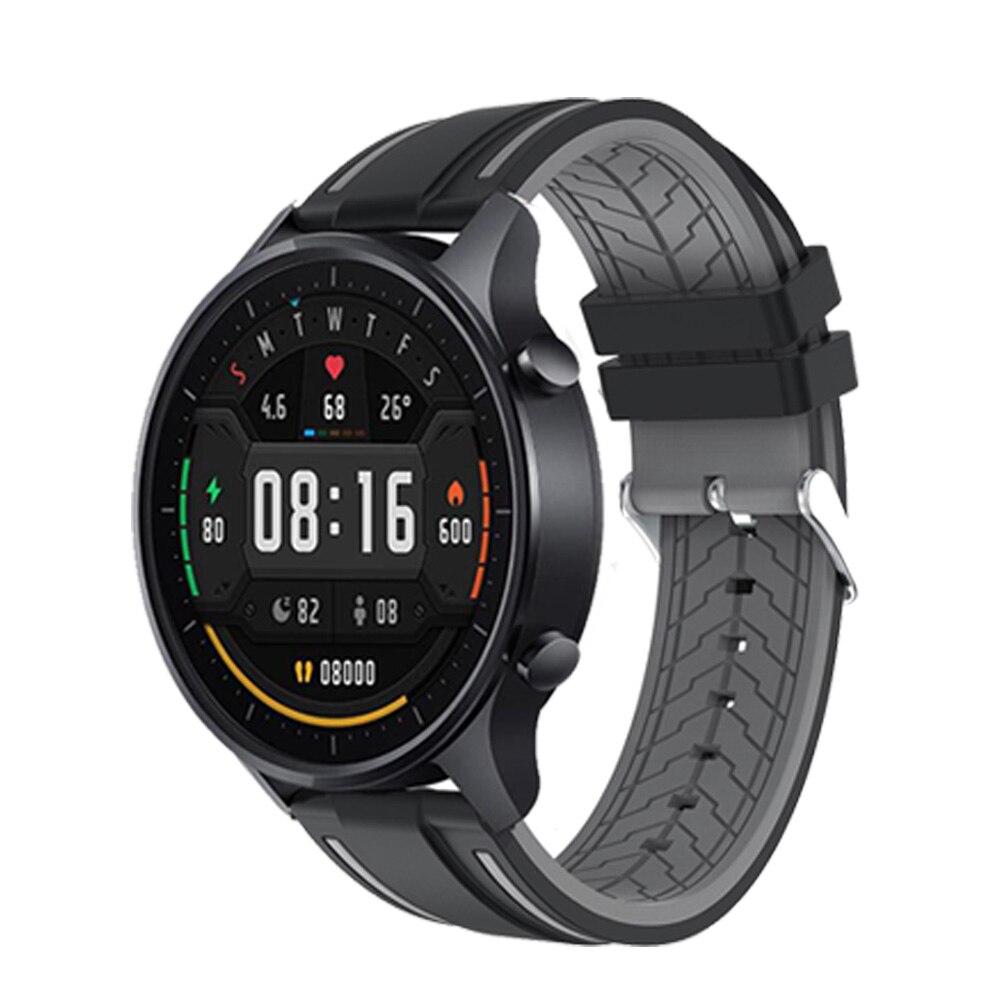 Xiaomi värillinen kellon ranneke mi älykello värillinen silikonikelloranneke vaihto urheiluranneke 22mm kellon ranneke