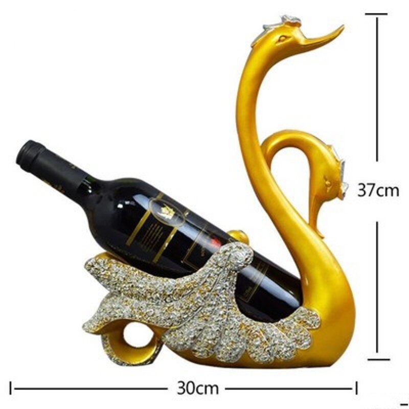 Bleu doré Cygne Vin Porte-Bouteille Champagne Cocktail Support D'étagère De Barre de Stockage De Bière Potable Ornement Artisanat Accessoires: style 6