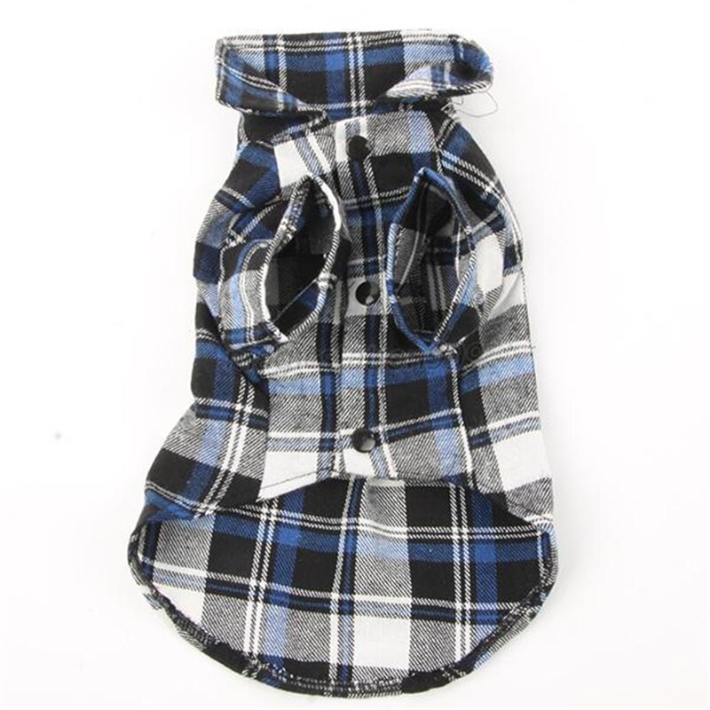 Newly Dog Pet Plaids Shirt Costume Dog Clothes Festival T-Shirt Autumn Spring Clothing For Pet Dogs Cat Grid Clothes