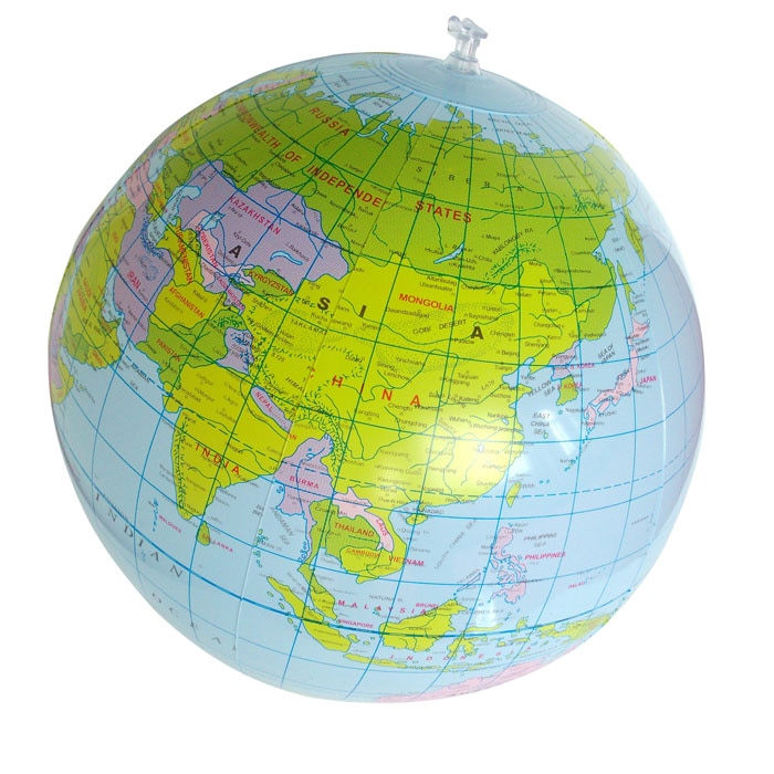 Opblaasbare Globe Onderwijs Geografie Speelgoed Kaart Ballon Strand Bal 40cm Speelgoed Voor Kinderen Kinderen Speelgoed Kerstcadeau