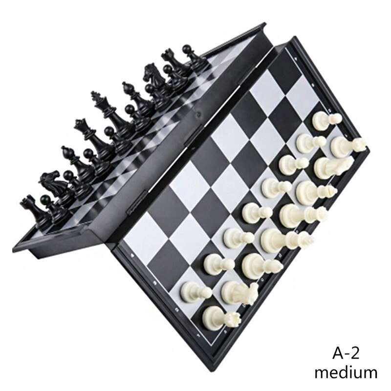 Magnetic Folding Chess Set Square Chess Set Magnet Chess Pieces Folding Chessboard For Travel Board Games