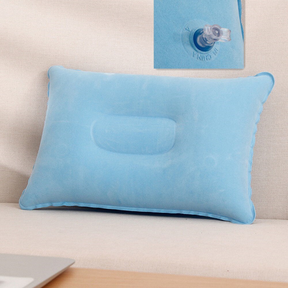 Bequem Ultraleicht Aufblasbare PVC Nylon Luft Kissen Schlaf Kissen Reise Schlafzimmer Wandern Strand Auto Flugzeug Kopf Rest Unterstützung