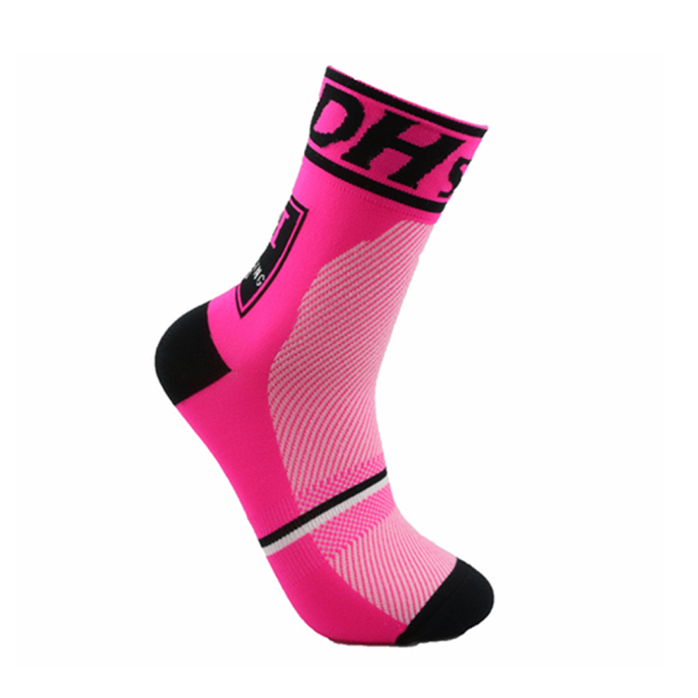 Mænd kvinder åndbar cykel cykel cykling sport sugestrømper calcetines ciclismo hombre professionel chaussette cyclisme: Rød