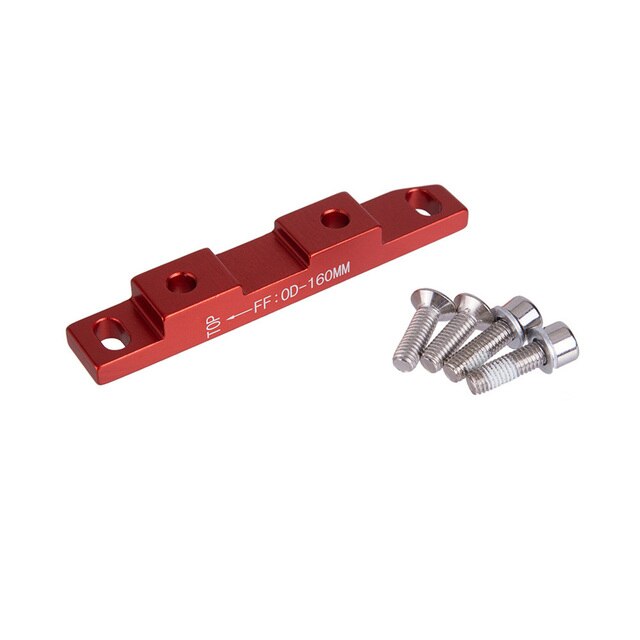 Road Bicycle Disc Brake Rotors 160mm Front Rear Bike Caliper Adapter For-Shimano Flat Mount Post Mount Bike Accessorie Adaptor: FF160 Red