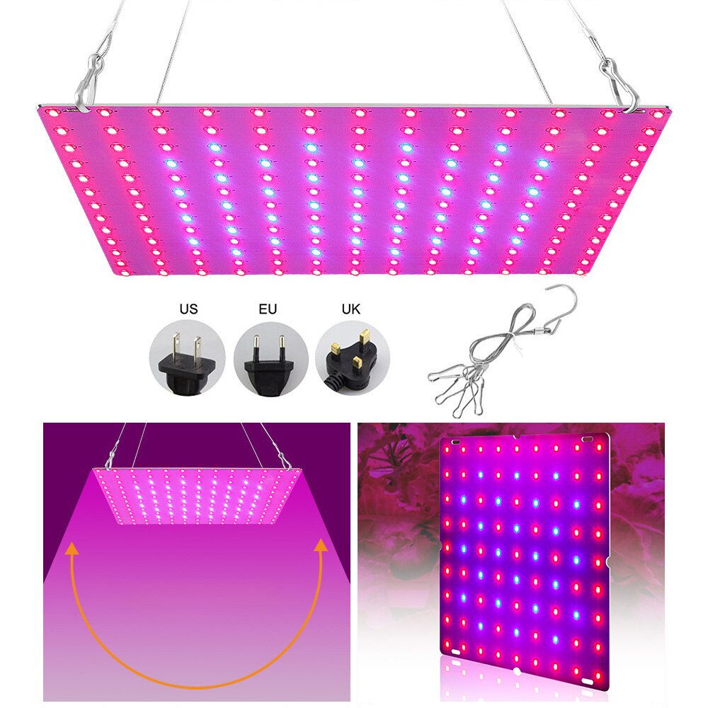 25W-80W LED Indoor Plants Veg Grow Light Full Spectrum Red Blue Light 81-312LEDs Flower Light Fixtures with Daisy Chain Function: 169LED Red Blue / UK