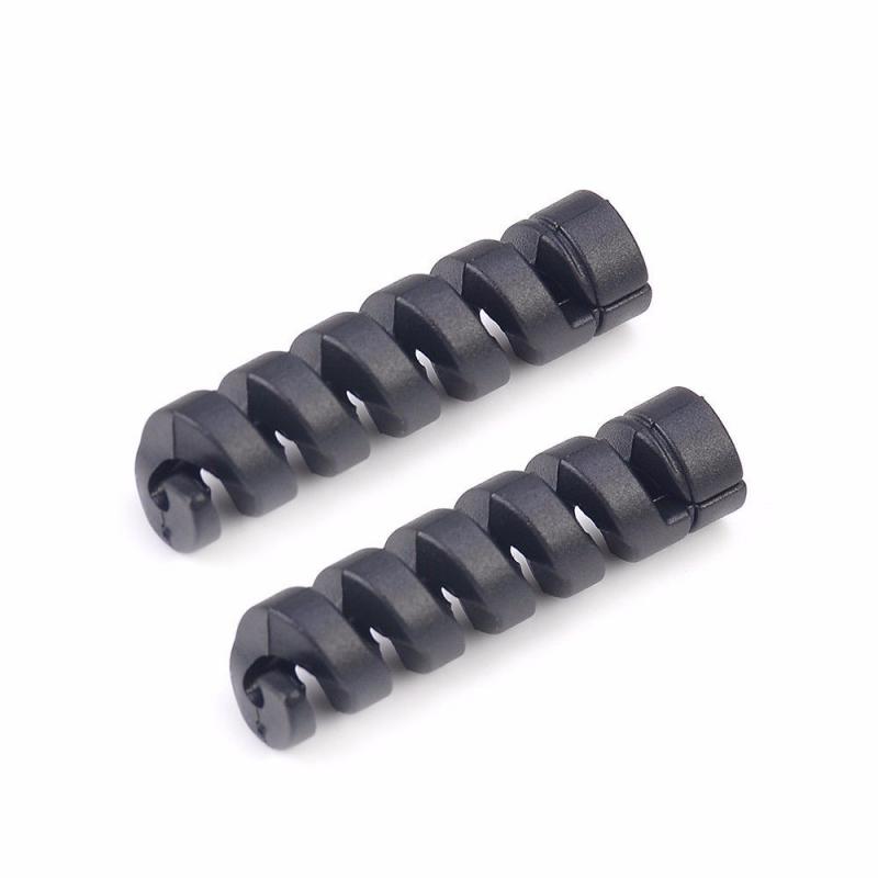Soft Silicone Cable Protector Anti Break Data Line Protective Cable Winder Cell Computers Mobile Phone Accessories: 2 pcs black