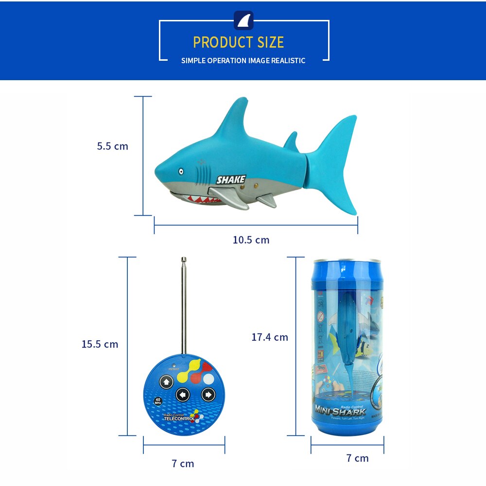 Mini RC Submarine toys for children child with radio wireless remote control shark model toys