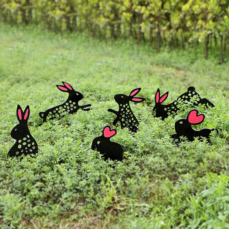 DIY Rabbit Pattern Art Garden Yard Metal Sculpture Home Decor Garden Decoration Outdoor Jardin Decoration Exterieure