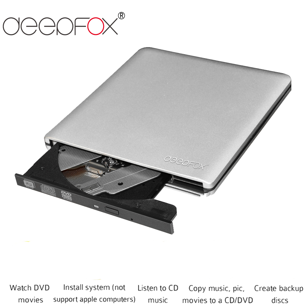 Deepfox Optical Drive DVD ROM CD RW USB 3.0 CD/DVD Player Reader Writer Portatil For Laptop Computer Windows7/8