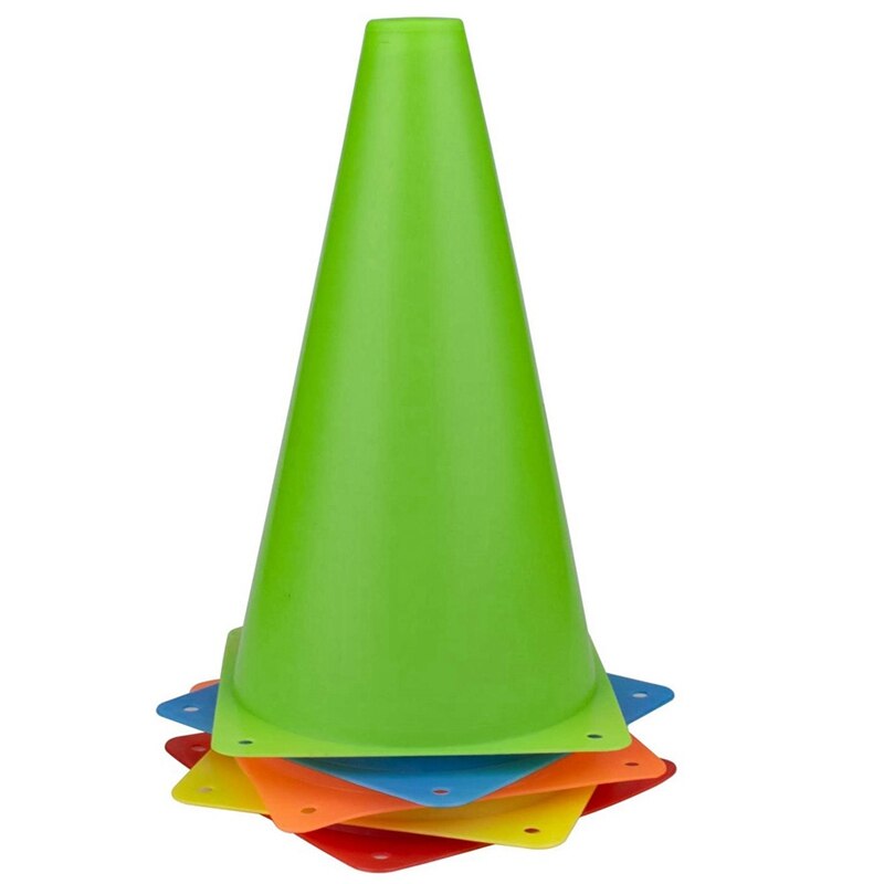 10 pcs football training marker buckets, 9in/23cm agility marker cones for skateboarding, football and outdoor activities