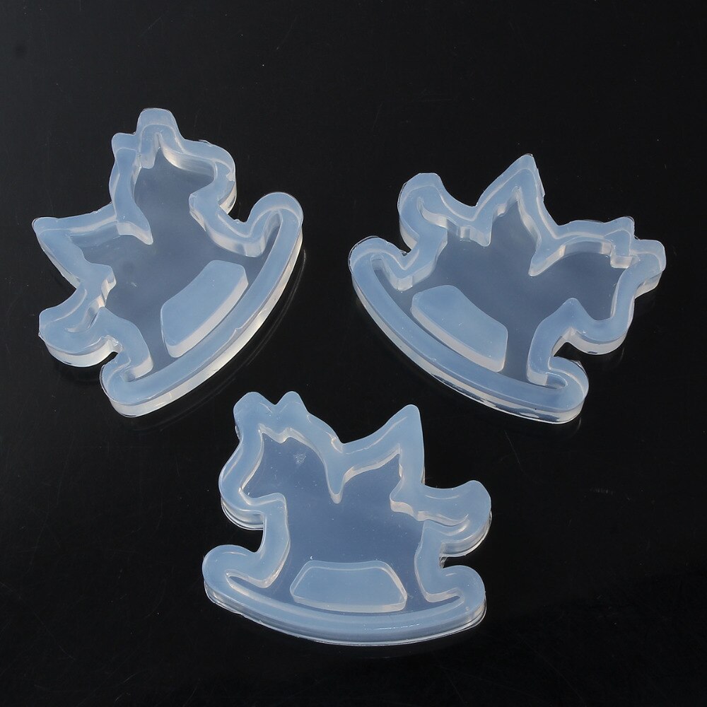 silicone Stampo in Resina per Monili Che Fanno A Dondolo Cavallo Bianco 37mm (1 4/8 ") x 32mm (1 2/8 "), 1 pezzo