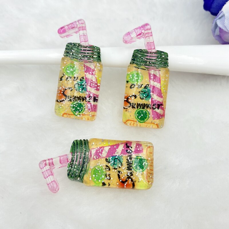 7 st/lot hartsblandning glänsande små saker platt rygg cabochon scrapbooking hår rosett centrum utsmyckningar gör-det-själv tillbehör  c62: D