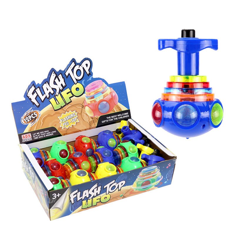 Spinning top flash lysende spinning toppe legetøj farverig top udkast legetøj blinkende led gyroskop børn klassisk legetøj
