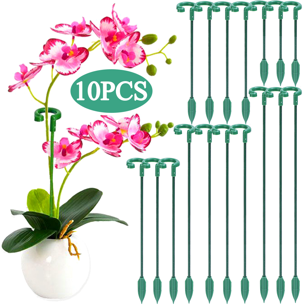 Plastic Plant Ondersteuning Staven Tak Rechtop Hulp Bloem Modellering Ondersteuning Paal Vlezige Vlinders Orchidee Houder Tuinaccessoire