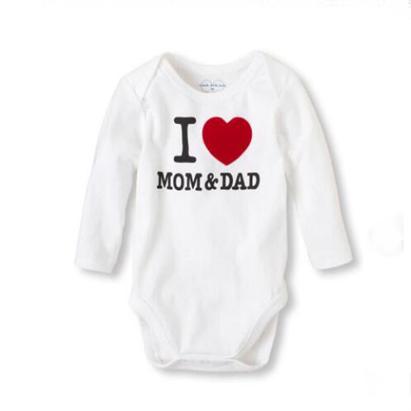 CYSINCOS Cute Kids Rompers Clothes Baby Infant Clothes Letter Love Heart Printed Newborn Rompers Baby Boy Girl Cotton Jumpsuits