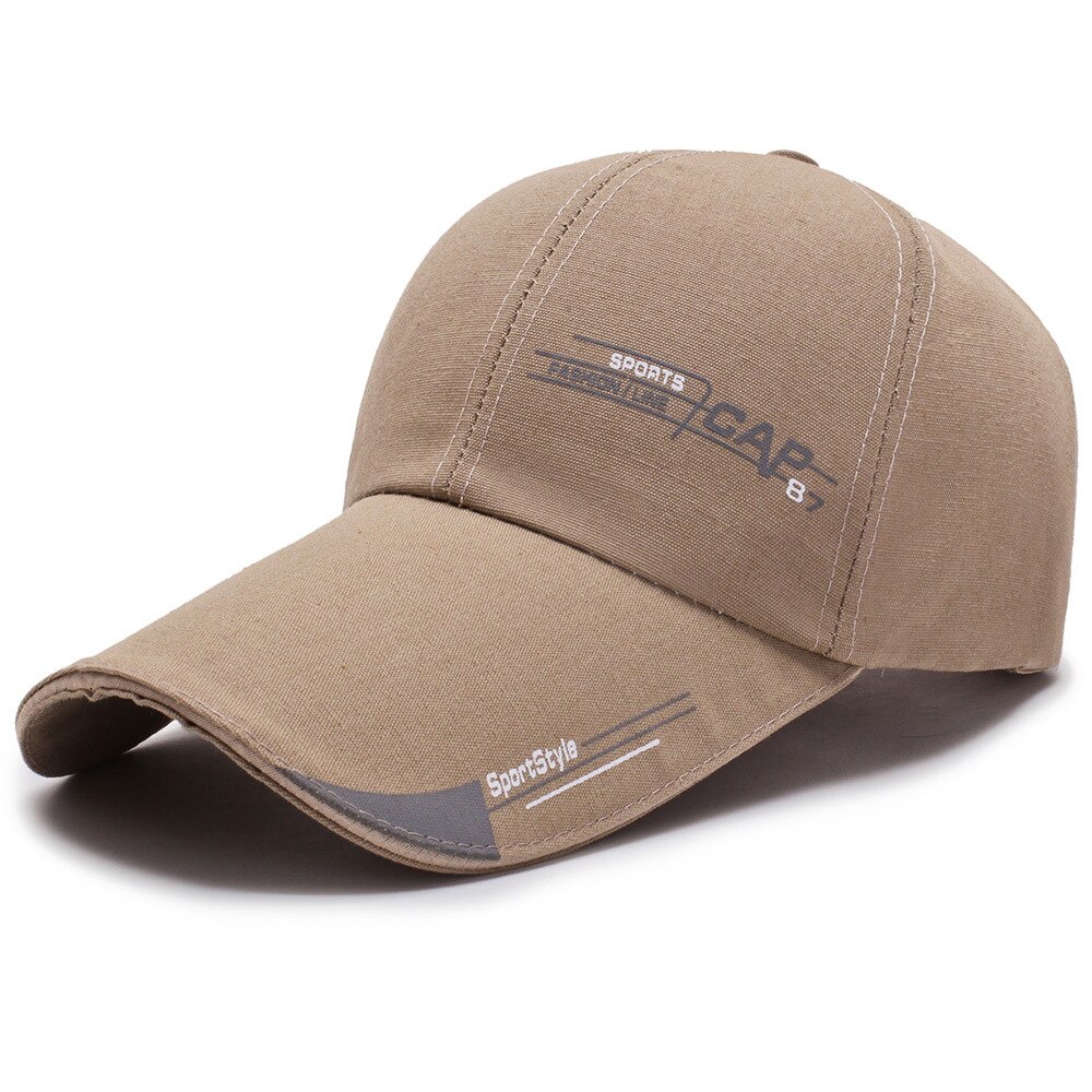 Baseball Cap Mannen Voorjaar Outdoor Sport Leisure Zonnehoed Verlengd Rand Schaduw Brief Hoed Mode Comfortabel En Ademend
