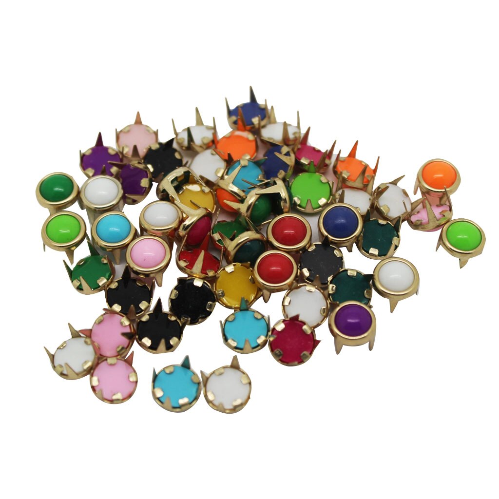 50Pcs 8Mm Parel Studs Klauwen Klinknagels Diy Ambachtelijke Benodigdheden Voor Kleding Tassen Decoratie