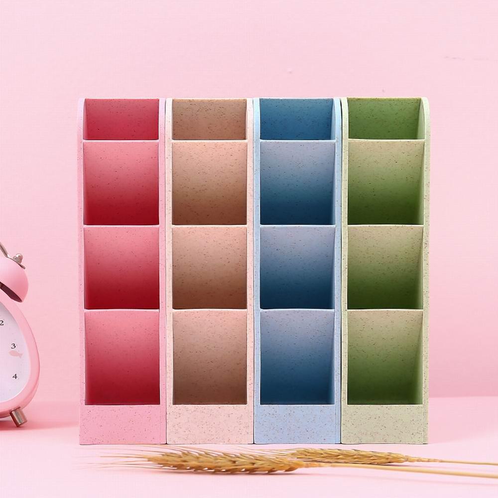 Diagonal Pen Holder Student's Stationery Storage Box Multi-functional Desktop Organizer