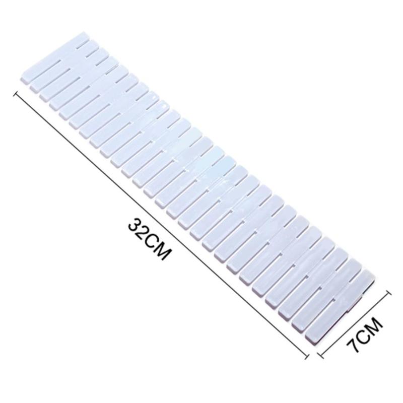 Divisor de cajones de plástico ajustable, Repisas de almacenamiento, bricolaje, organizador de almacenamiento para el hogar, tablero de partición, herramientas de ahorro de espacio para el hogar, 4/8 Uds.: 8PCS-Light Blue