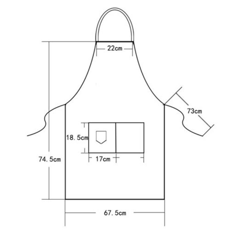 Apron Waterproof Black Washable Canvas Pockets Apron Butcher Crafts Baking Chefs Kitchen Cooking Bbq Plain Home Apron