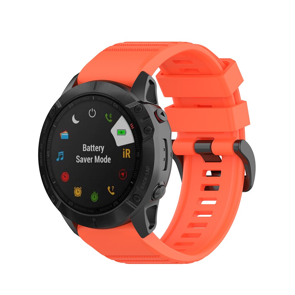 QuickFit 26mm Watch Bands Straps for Garmin Fenix 3 HR 5X Plus 6X Pro Quatix 3 Tactix Bravo Charlie Delta Descent Mk1 Original: Coral red