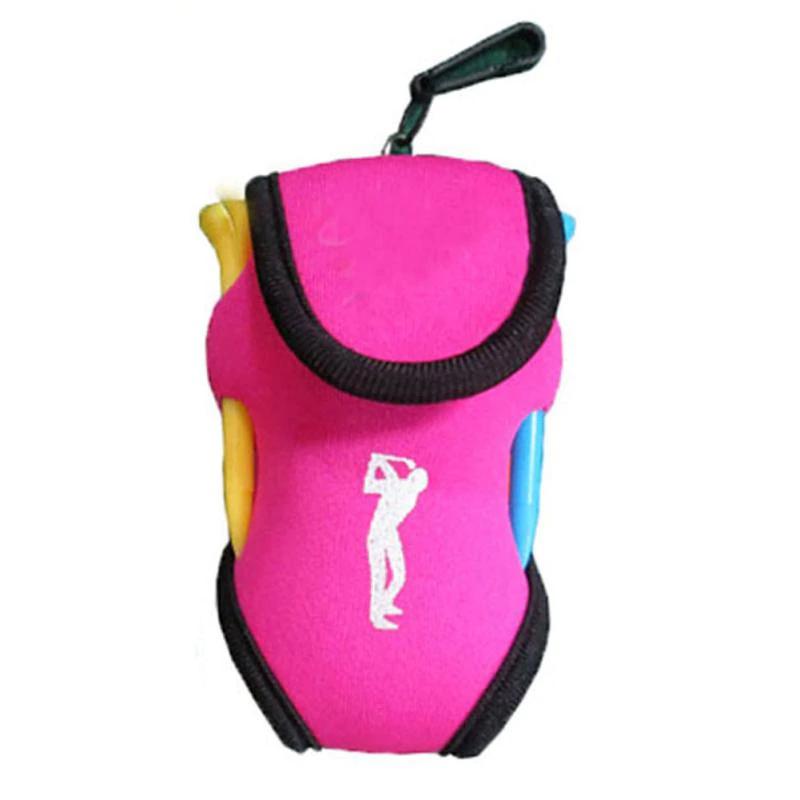 Mounchain Small Golf Ball Bag Mini Waist Pack Bag 2 Ball + 4 Tee Neoprene Holder for Outdoor Golf Training Balls Tees Pouch