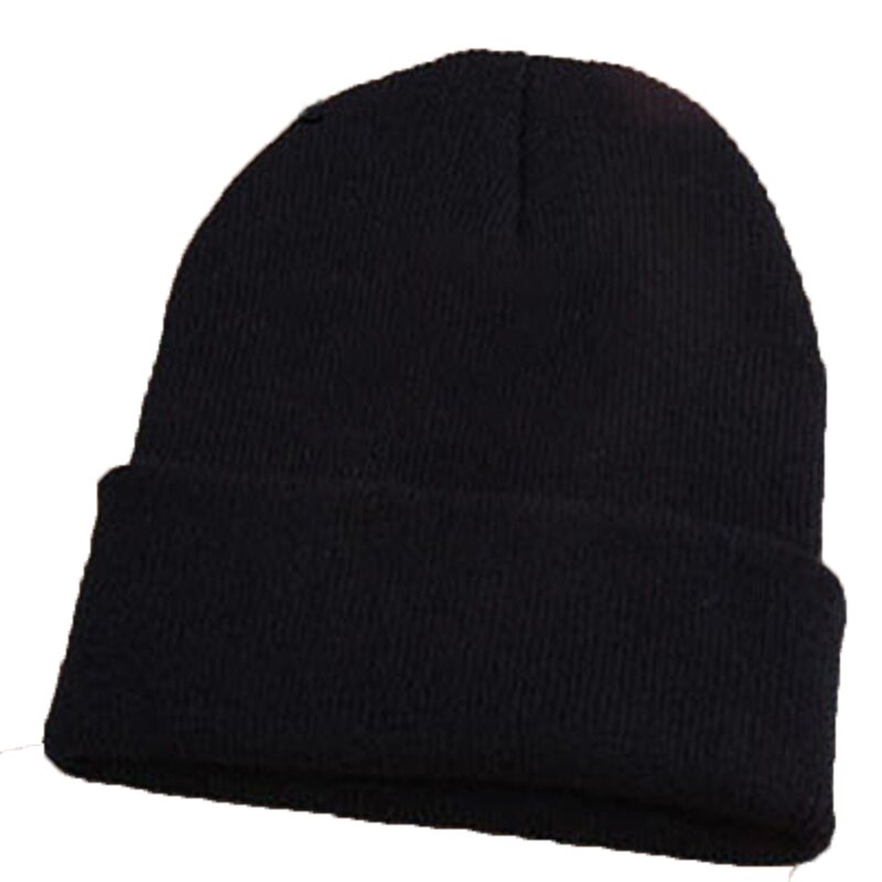 candy stijl wollen gebreide vrouwen Hoeden Meisjes Caps Jongens Mutsen hip hop winter warm caps cagoule cap Skullies bonne voor mannen: Black