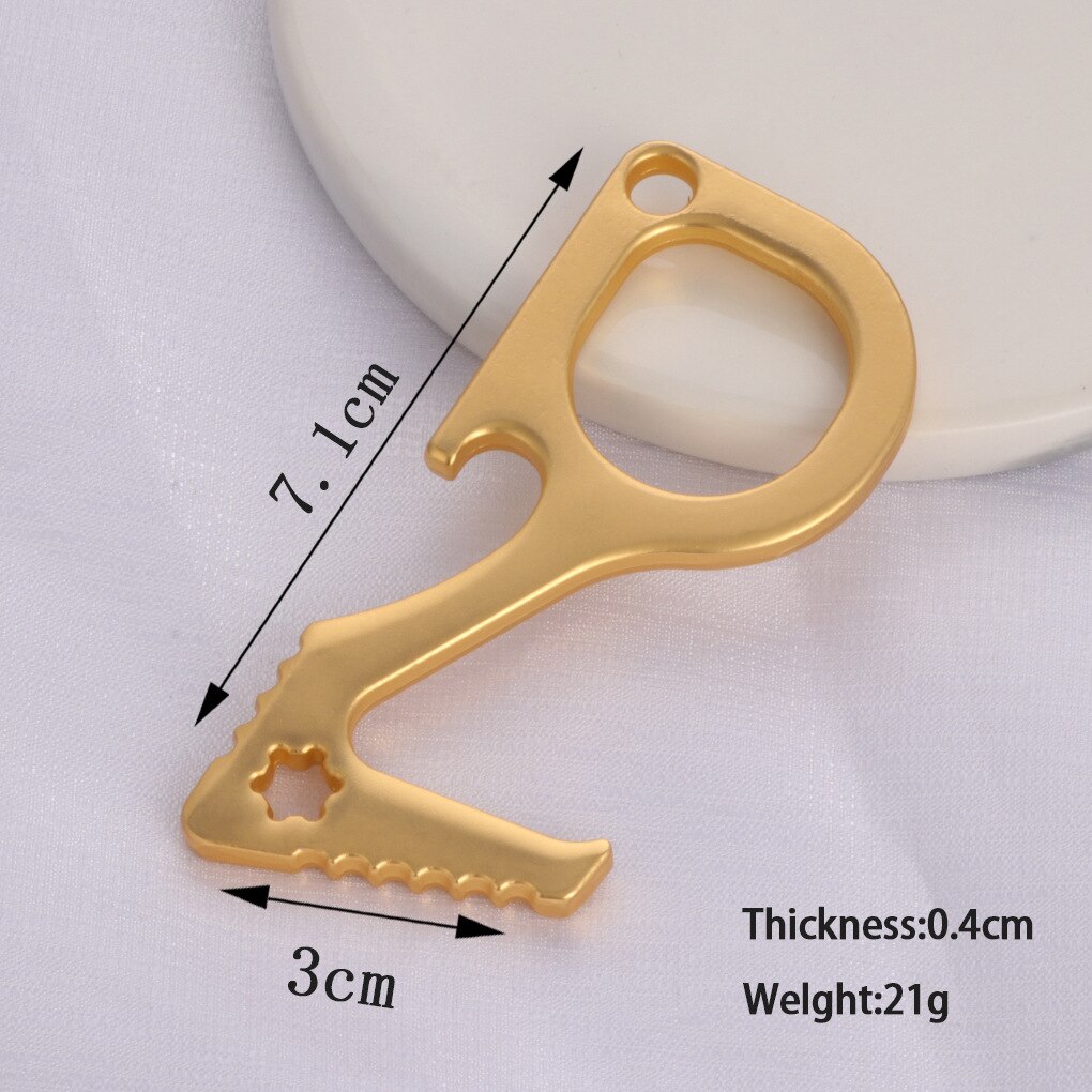 Anti-Contact Keychain Hygiene Hand Epidemic Prevention Anti-Touch Keychain Isolation Keychain EDC Door Opener: Ysk15 Zinc Alloy